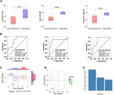 The let-7b-5p, miR-326, and miR-125a-3p are associated with left ventricular systolic dysfunction in post-myocardial infarction